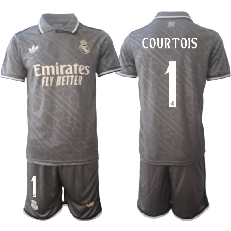 Men 2024-2025 Club Real Madrid away Grey #1 Soccer Jersey